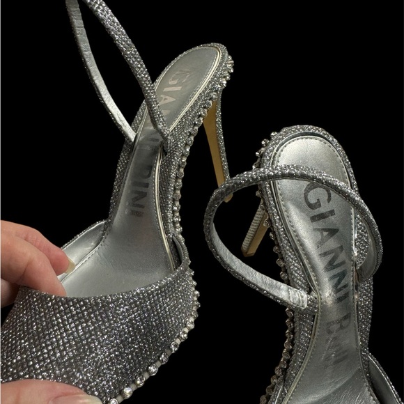 GIANNI BINI  gorgeous silver dress heels; EUC: Very elegant! - Picture 8 of 11